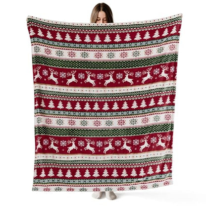 Bedsure Christmas Heated Blanket Throw - Fair Isle Pattern Electric Blanket, 23 Variation