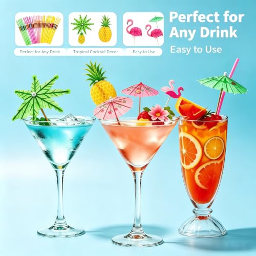 180PCS Cocktail Umbrellas and Picks Set for Drinks & Party Decor