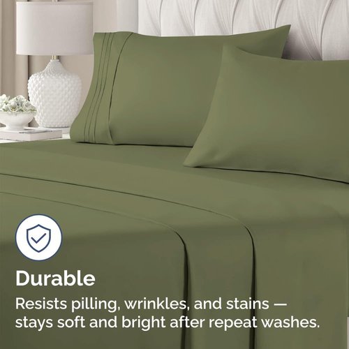 King Standard Pillow Cases by King - Soft Hotel Quality Covers | Comfy Bedding in Sage Green - Set of 4