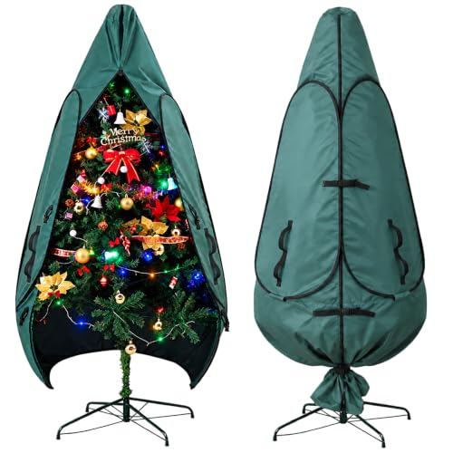9Ft Christmas Tree Storage Bag Upright Cover for 8-9 Ft Trees Green