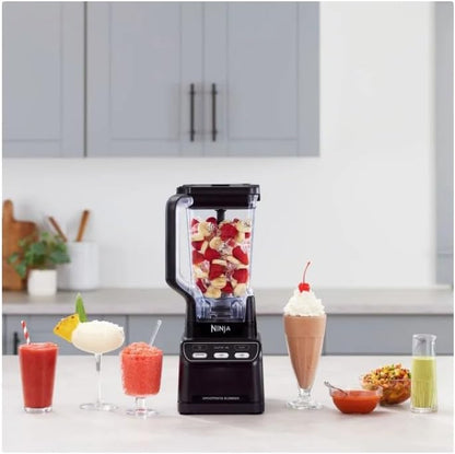 Ninja BN401-A Personal Blender - Auto-iQ Technology, 1100 Peak Watts for Smoothies & Frozen Drinks | Gray with To-Go Cups