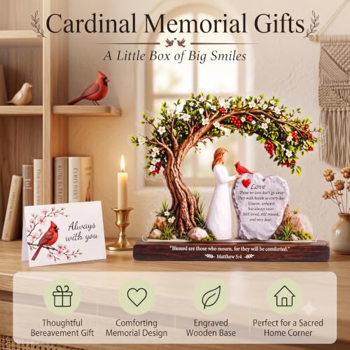 DEZI- Cardinal Gifts for Women Sympathy Bereavement Gift for Loss of Loved One - Cardinal Figurine