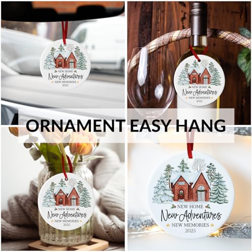 First Home Ceramic Ornament - New House Wreath for Christmas Decoration - Variation of THIS listing