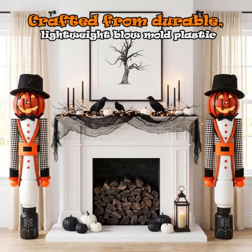Halloween Giant Pumpkin Nutcracker Decor - 53 Inch Indoor Outdoor Party Prop
