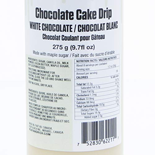 Roxy and Rich Chocolate Cake Drip 275 Grams, White Chocolate