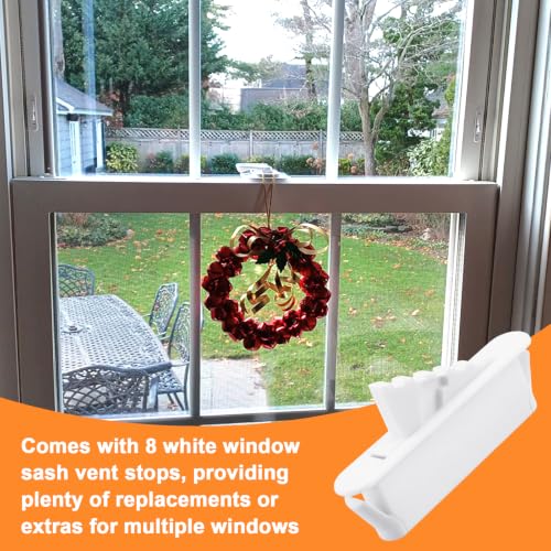 8 Pack Window Sash Vent Stops - Nylon Snap-In Vinyl Window Hardware