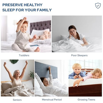 2 Pack Waterproof Mattress Protector, Twin Size Mattress Pad Noiseless with Deep Pocket Fitted for 6"-15", Breathable Dirt-Proof Single Bed Mattress Cover for Bedroom, Dorm Room (Gray)