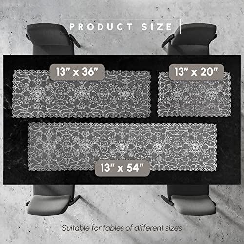 Elegant Comfort Embroidery Ingrid Table Runner 13 X 54 Inches - Gold