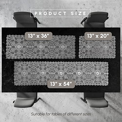 Elegant Comfort Embroidery Ingrid Table Runner 13 X 54 Inches - Gold