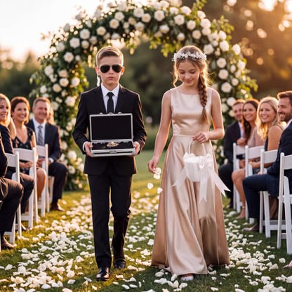 Wedding Ring Bearer Security Set with Flower Basket and Accessories