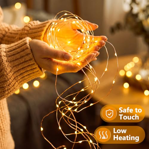 Fairy Lights Battery Operated with Timer - 10FT Warm White String Lights - Pack of 4