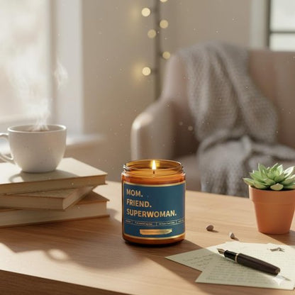 Friendship Gift for Women | Lavender Vanilla Scented Candle for Women, 100% Soy Wax | Empowering Candle for Her for Christmas or Birthday | Empowerment Present Ideas for Mom, Coworker, Best Friends