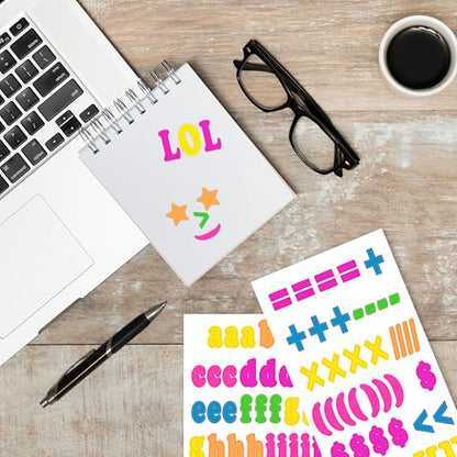 Multicolor Alphabet & Number Stickers for DIY Crafts Classroom Kids
