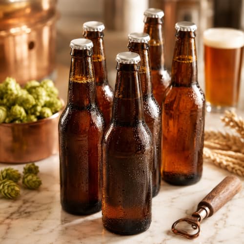 30-Pack Silver Metal Bottle Caps for Home Brewing & Craft Beverages