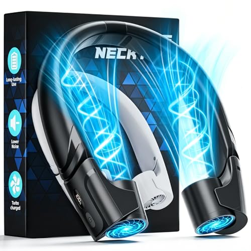 Mavax ChillGo Portable Neck Fan Black 8000mAh 4-Speed Personal Cooler