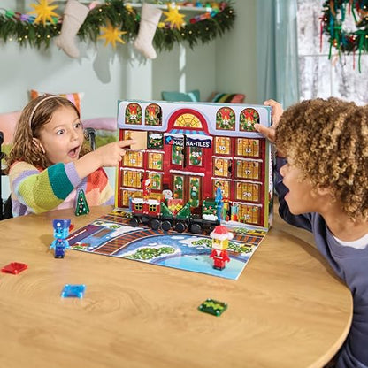 Magna-Tiles MicroMAGS Advent Calendar 34-Piece Magnetic Building Set
