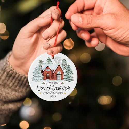 First Home Ceramic Ornament - New House Wreath for Christmas Decoration - Variation of THIS listing