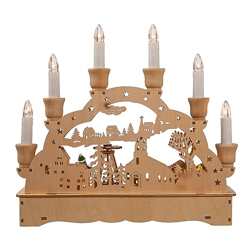 Battery Operated LED Musical Christmas Village with Motion - 10.2 Inch Holiday Decor