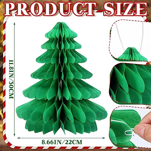 Eersida 3 Pack Christmas Honeycomb Paper Trees - Green and Red