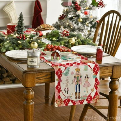 Christmas Nutcracker Table Runner 13x90 Inch Holiday Home Decor