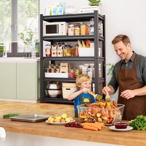 Heavy Duty 5-Tier Garage Shelving Unit - Adjustable Metal Storage Racks