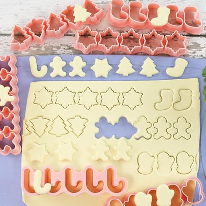 Mini Halloween Ghost Cookie Cutters Set - 6 Styles, 1 Inch Plastic Biscuit Molds for Cookies and Treats Christmas