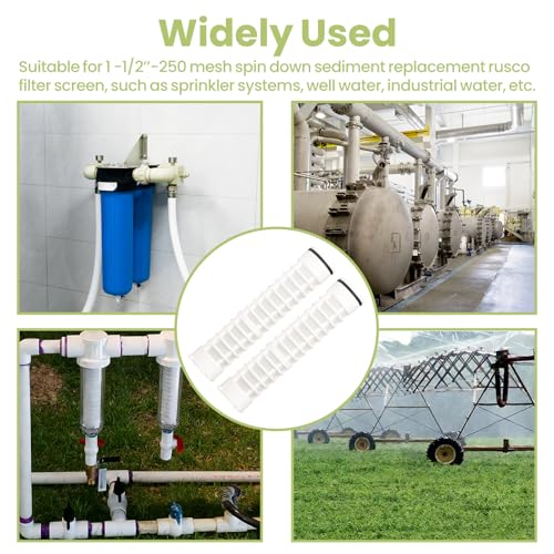 1-1/2 Inch 250 Mesh Spin Down Sediment Filter Screen Replacement for Well Water
