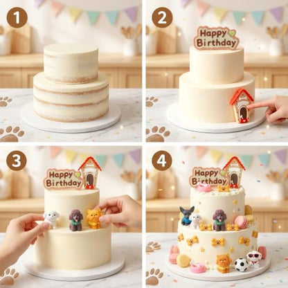 Dog Cake Decorations Dog Themed Birthday Party Set - Yellow6