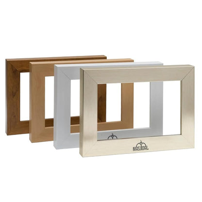 Walnut Wood Decorative Frame for 10" Athan Clock – Fits 10-Inch Digital Azan Clock