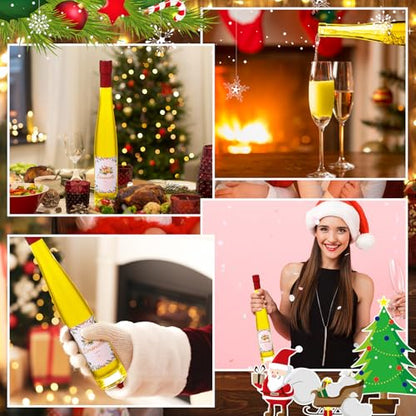6 Pack 12 Oz Glass Bottles with Lids for Limoncello and Christmas Decorations