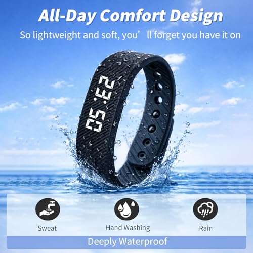 Vibrating Alarm Wristband for Heavy Sleepers, Activity Tracker & Sleep Aid