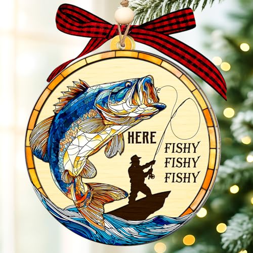 Fishing Ornament - Fishy Variation for Christmas Tree Decor - Unique Fish Gift