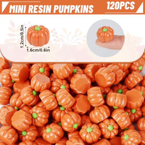 Mini Fall Pumpkin Resin Pumpkins - 120 Pcs Artificial Decor for Autumn