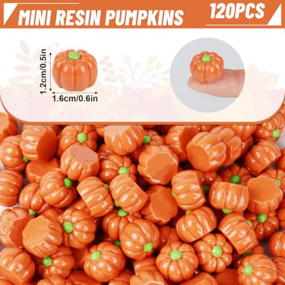 Mini Fall Pumpkin Resin Pumpkins - 120 Pcs Artificial Decor for Autumn