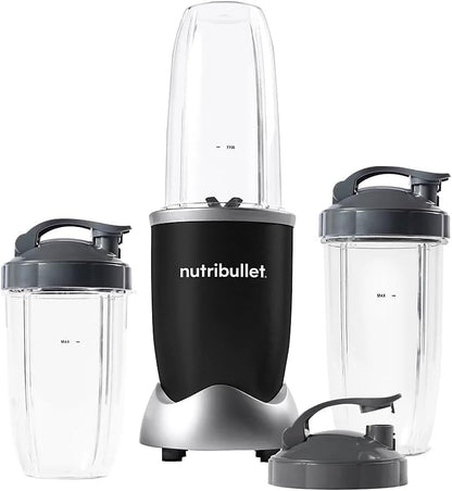 NutriBullet Pro 900W Blender - Exclusive Single-Serve Bundle in Black Stainless Finish
