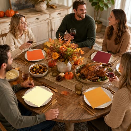 50Pcs Fall Paper Napkins Thanksgiving Party Table Decorations - Fall Colors