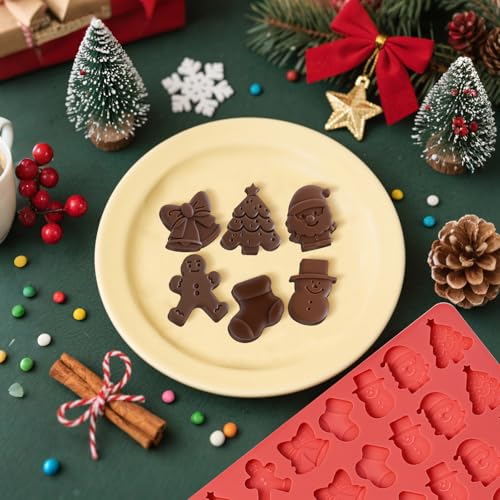 72-Cavity Christmas Chocolate Mold - Mini Holiday Candy & Gummy Baking