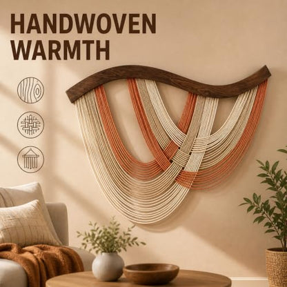 Large Boho Tapestry Wall Hanging - Rustic Wall Art Decor for Living Room