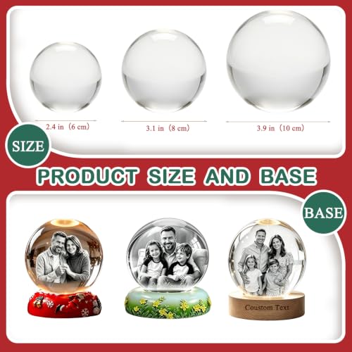 VYP Personalized Snow Globe with Photo & Christmas Base - Custom Gift