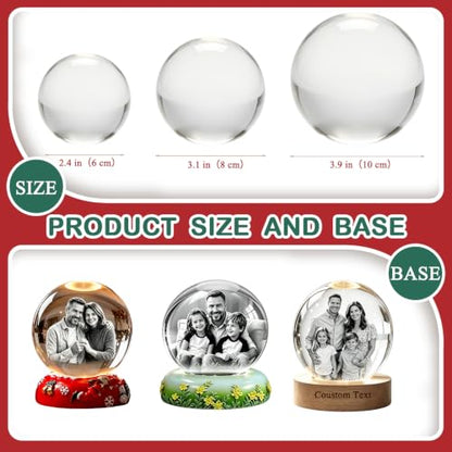 VYP Personalized Snow Globe with Photo & Christmas Base - Custom Gift