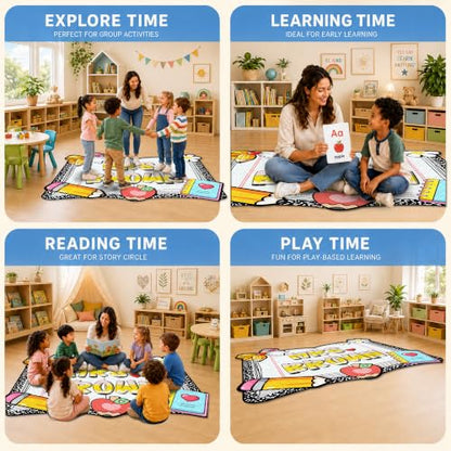 Personalized Classroom Shaped Rug - Composition Notebook Design B03