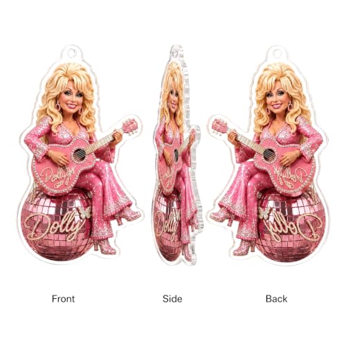 Pink Dolly Christmas Ornament Tree Parton Memorial Decorations - Variation A01
