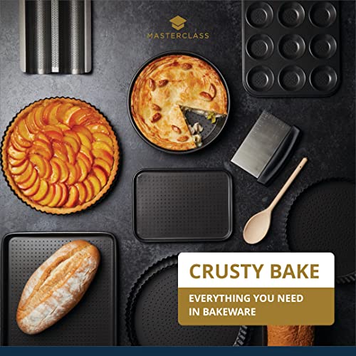 MasterClass Master Class Crusty Bake Non-Stick 23cm Fluted Round Flan/Quiche Tin, Grey