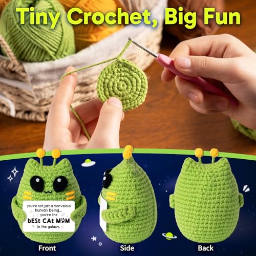 Best Cat Mom Gift - Handmade Crochet Alien Cat for Cat Lovers