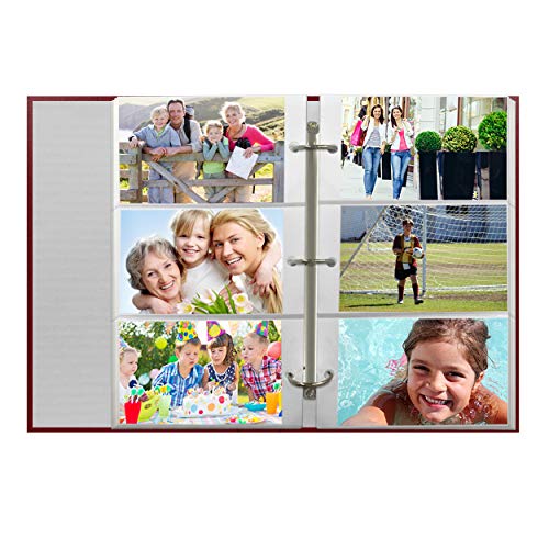 3-ring pocket BURGUNDY album for 504 photos - 4"X6"
