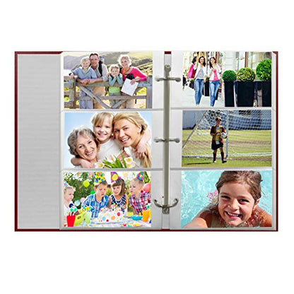 3-ring pocket BURGUNDY album for 504 photos - 4"X6"