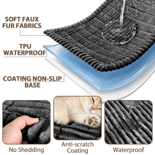 Waterproof Couch Cover for Dogs & Pets - 27.6 x 59.1 Inches - Dark Grey