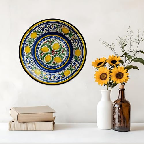 10 Inch Lemon Fruit Decorative Plate Summer Fruit Leaf Wall Art Kitchen Living Room