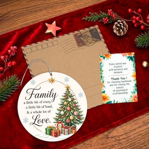 Family Christmas Ornament 2026 with Tree Design, Heartfelt Holiday Gift for Loved Ones, Variation: Family 1 16.10 11