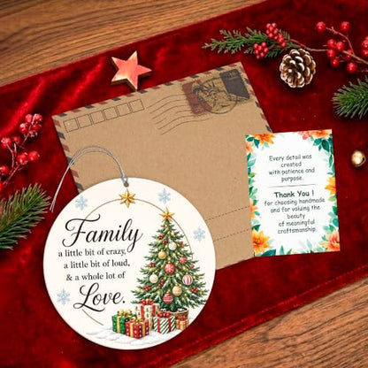 Family Christmas Ornament 2026 with Tree Design, Heartfelt Holiday Gift for Loved Ones, Variation: Family 1 16.10 11